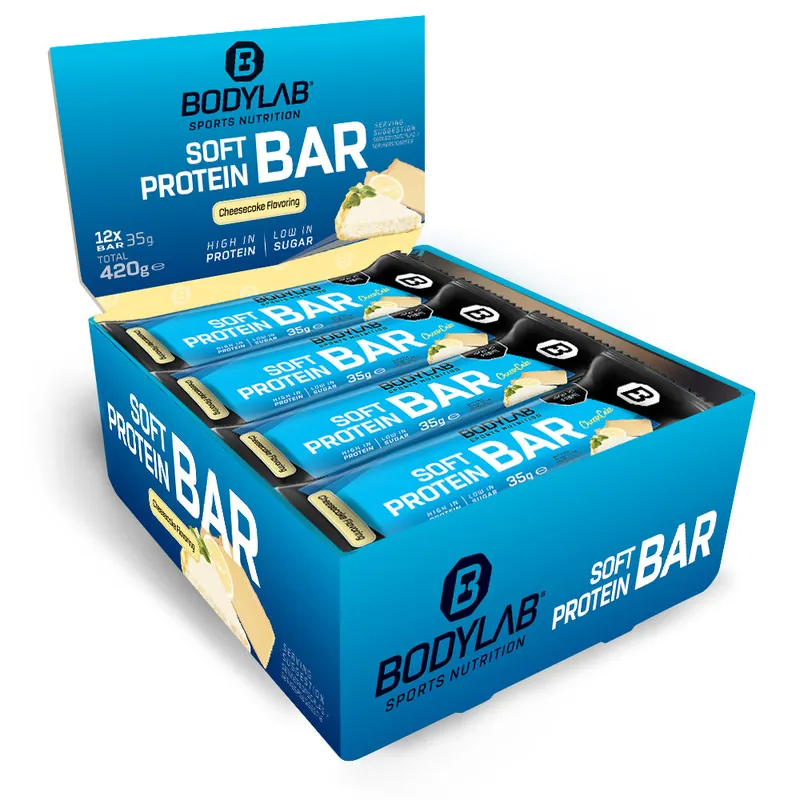 BODYLAB Soft Protein Bar - 12x35g - CheeseCake Flavoring – 420 g