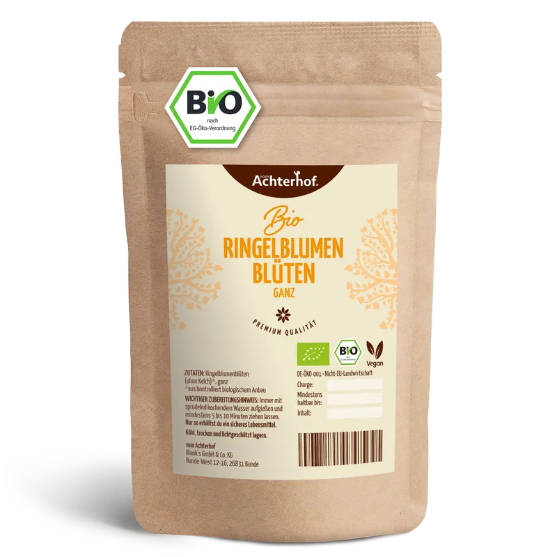 VOM ACHTERHOF Ringelblumenblüten ohne Kelch ganz Bio – 100 g