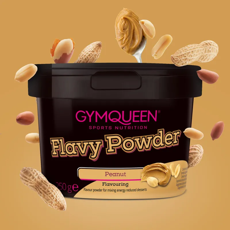 GYMQUEEN Flavy Powder (250g) Chunky Erdbeer Joghurt Schoko – 250 g