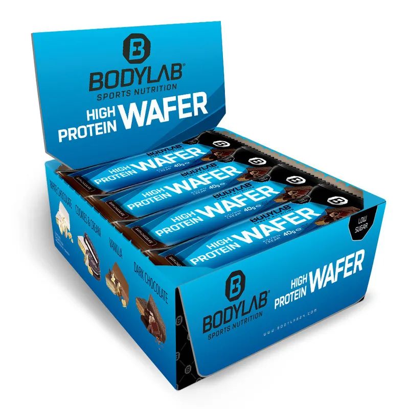 BODYLAB High Protein Wafer (12x40g) Weiße Schokolade – 480 g