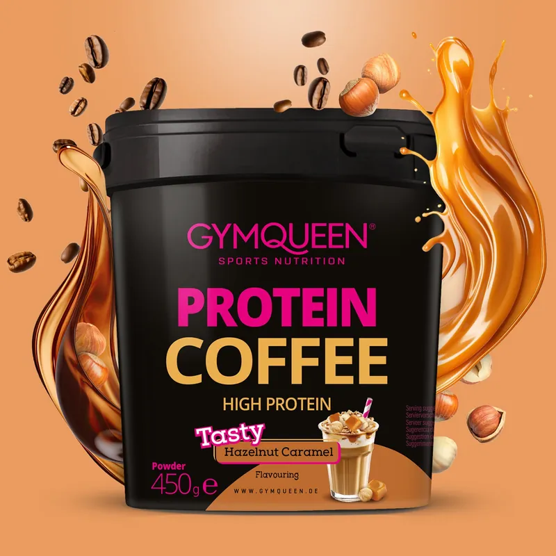 GYMQUEEN Protein Coffee (450g) Iced Coffee ohne Koffein – 450 g