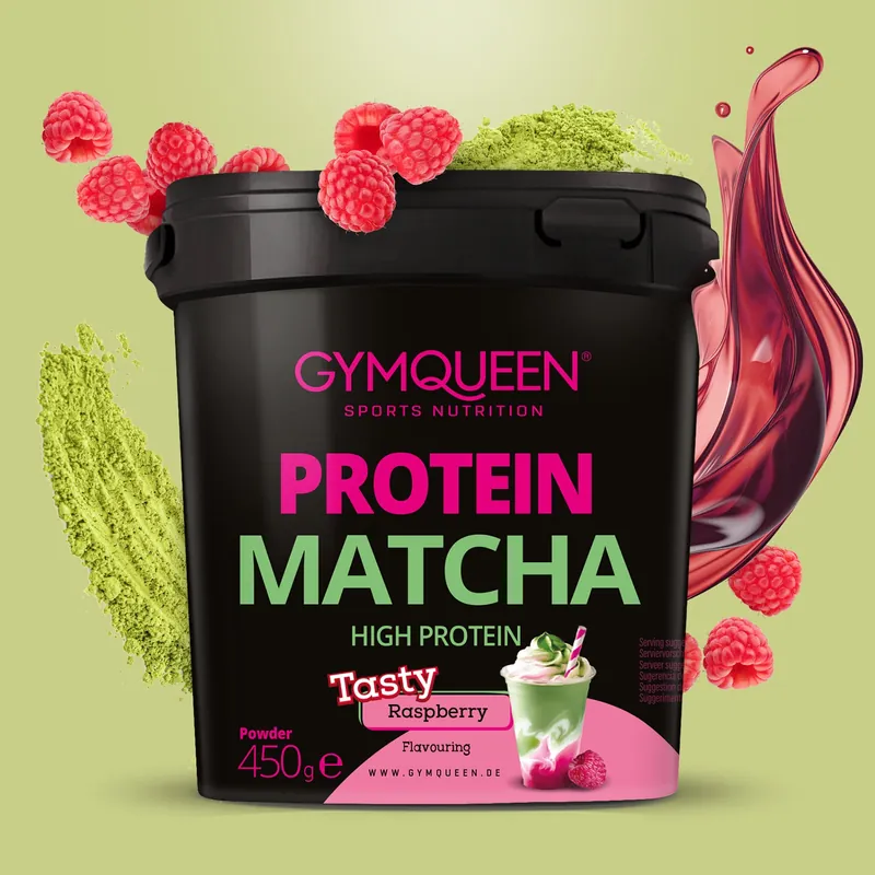 GYMQUEEN Protein Matcha Raspberry (450g) – 450 g