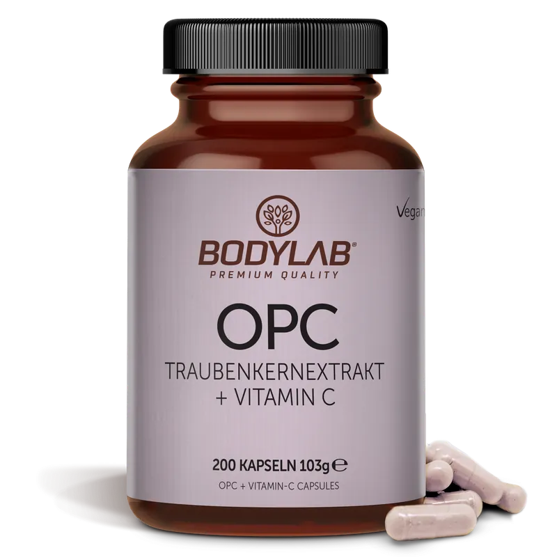 BODYLAB OPC Traubenkernextrakt + Vitamin C (200 Kapseln)