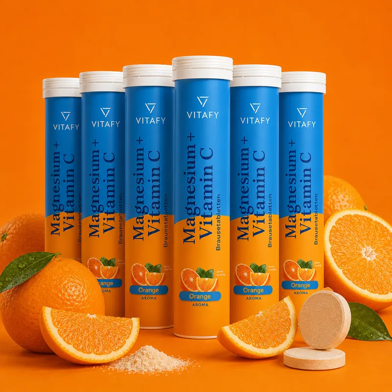 VITAFY Magnesium + Vitamin C - Orange (20 Brausetabletten) - 6er Pack