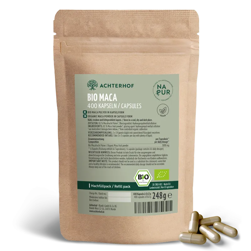Bio Maca Kapseln Nachfüllpack (400 Kapseln)