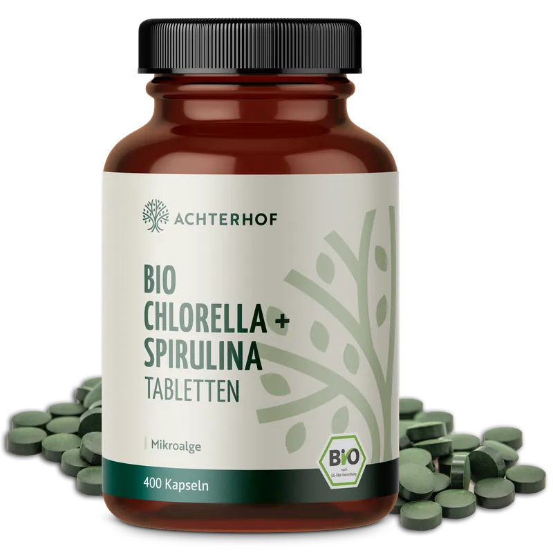 Chlorella & Spirulina Algen Tabletten Bio (400 Tabletten)