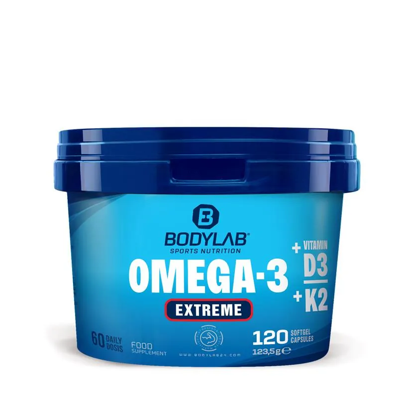 BODYLAB Omega-3 + Vitamin D3 + K2 Extreme (120 Kapseln)