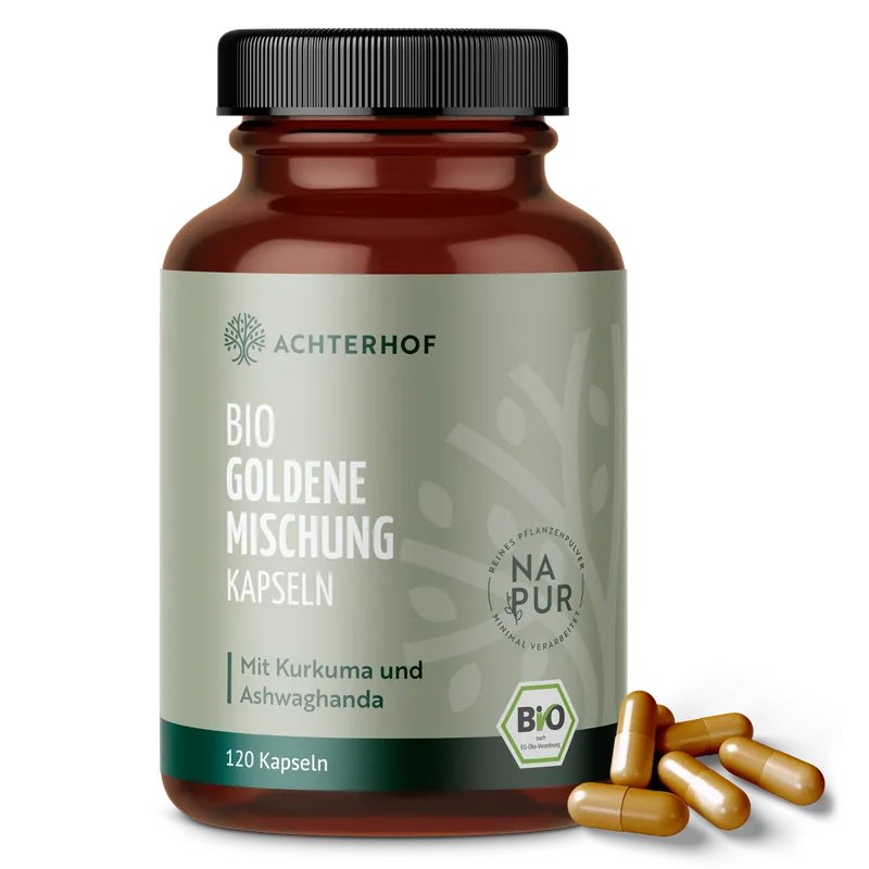 Goldene Mischung Kapseln Bio – ohne Piperin (120 Kapseln)