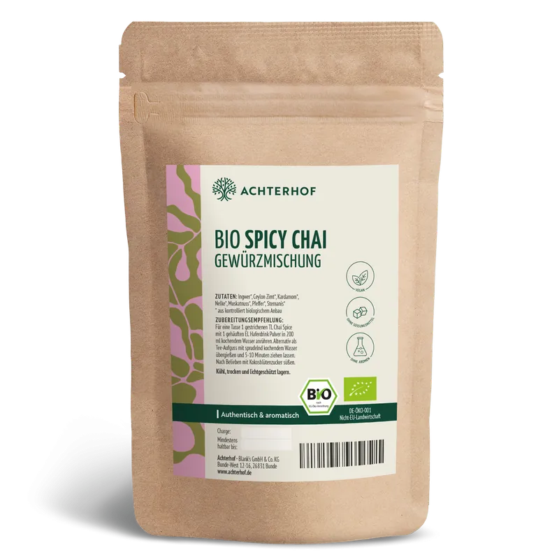 Bio Spicy Chai Gewürzmischung – zuckerfrei (100g)