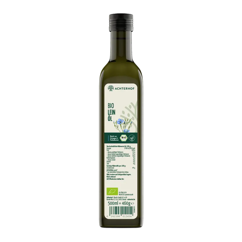 VOM ACHTERHOF Bio Leinöl (500ml) – 500ml