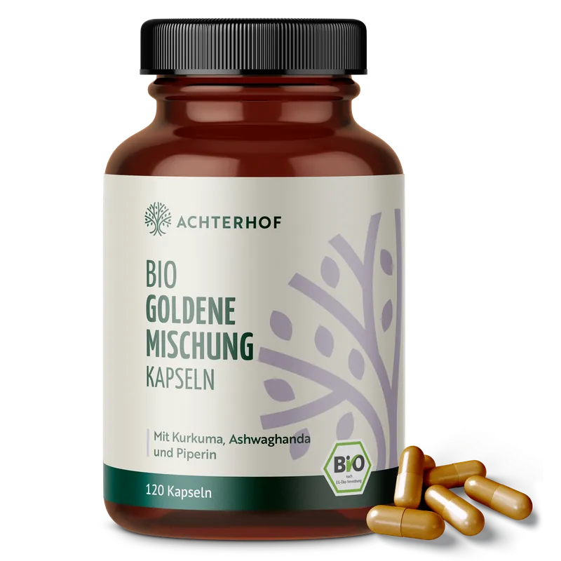 Goldene Mischung Kapseln Bio – mit Piperin (120 Kapseln)