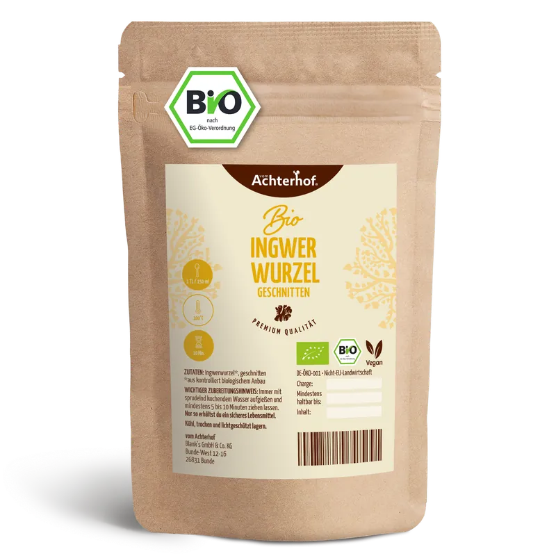 Ingwerwurzel geschnitten Bio (100g)