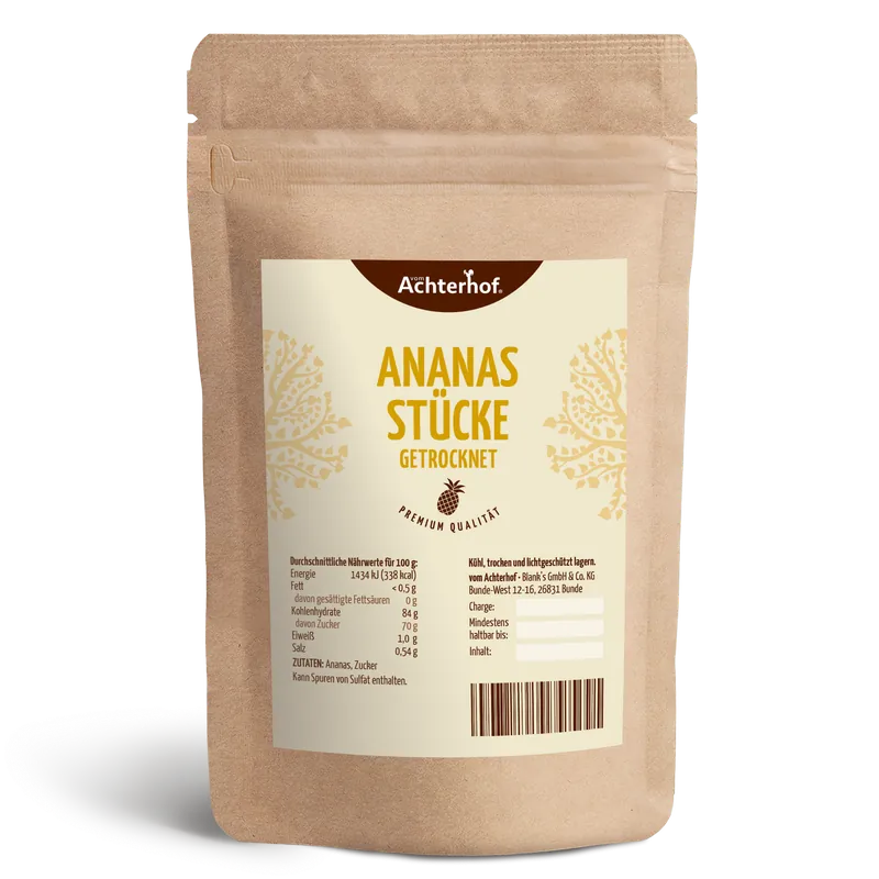 Ananasstücke getrocknet & gezuckert (500g)