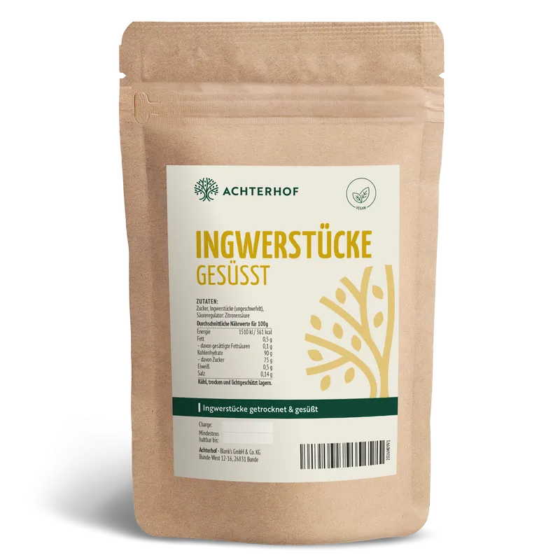 Ingwerstücke gesüßt (250g)
