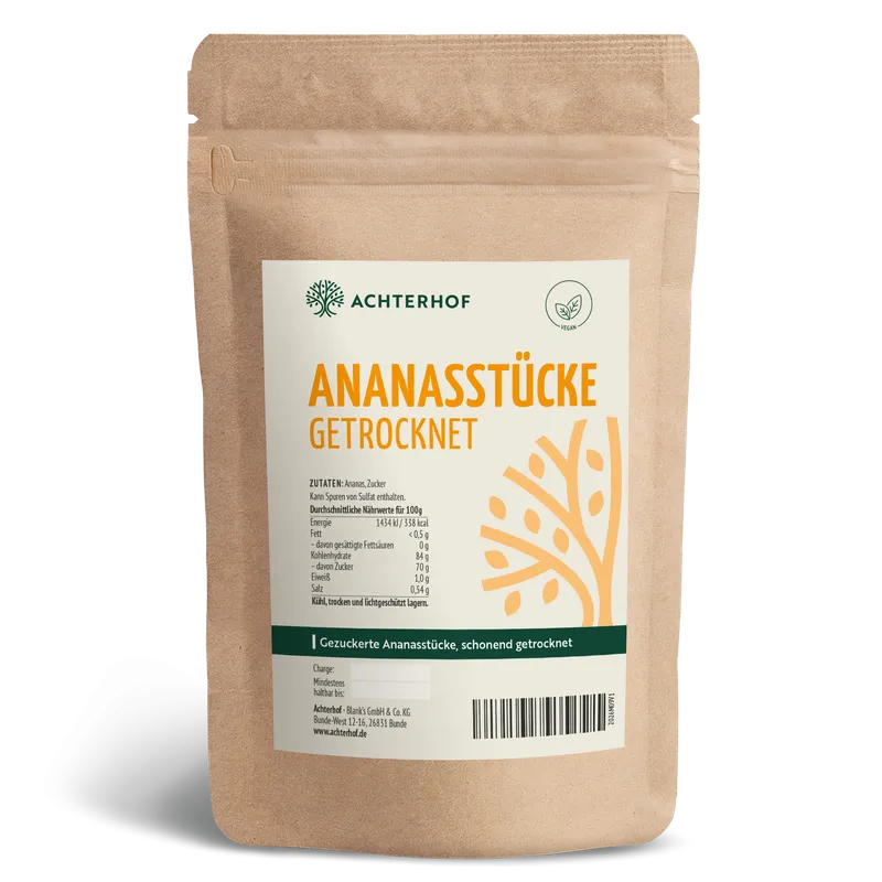 Ananasstücke getrocknet