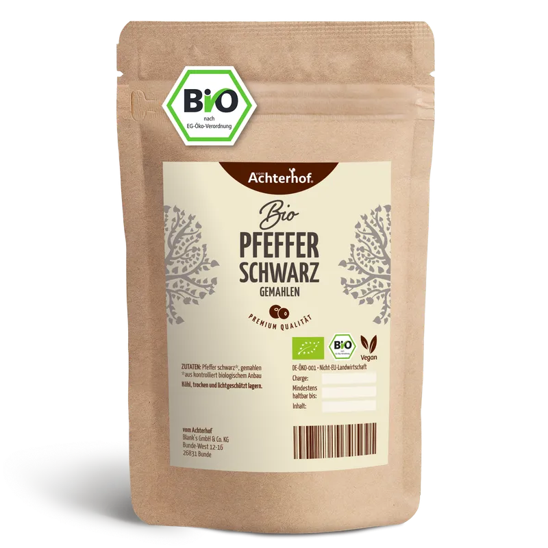 Pfeffer schwarz gemahlen Bio