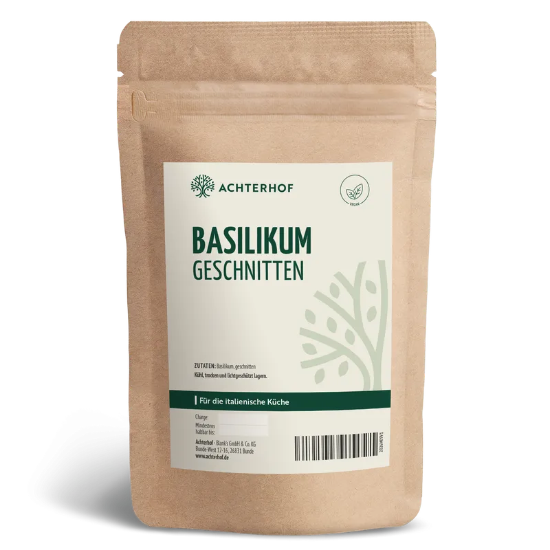 VOM ACHTERHOF Basilikum geschnitten – 250g