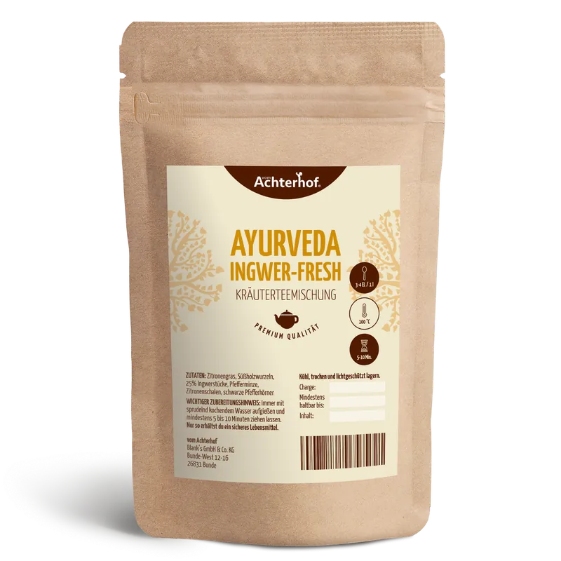 VOM ACHTERHOF Ayurveda Tee Ingwer-Fresh (250g) – 250g