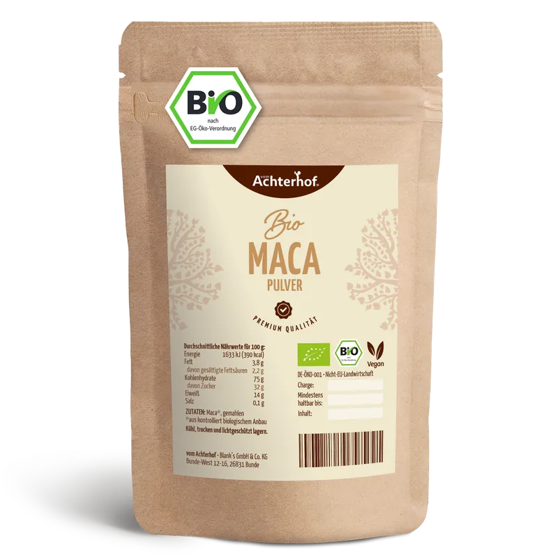 VOM ACHTERHOF Maca Pulver Bio (500g) – 500g