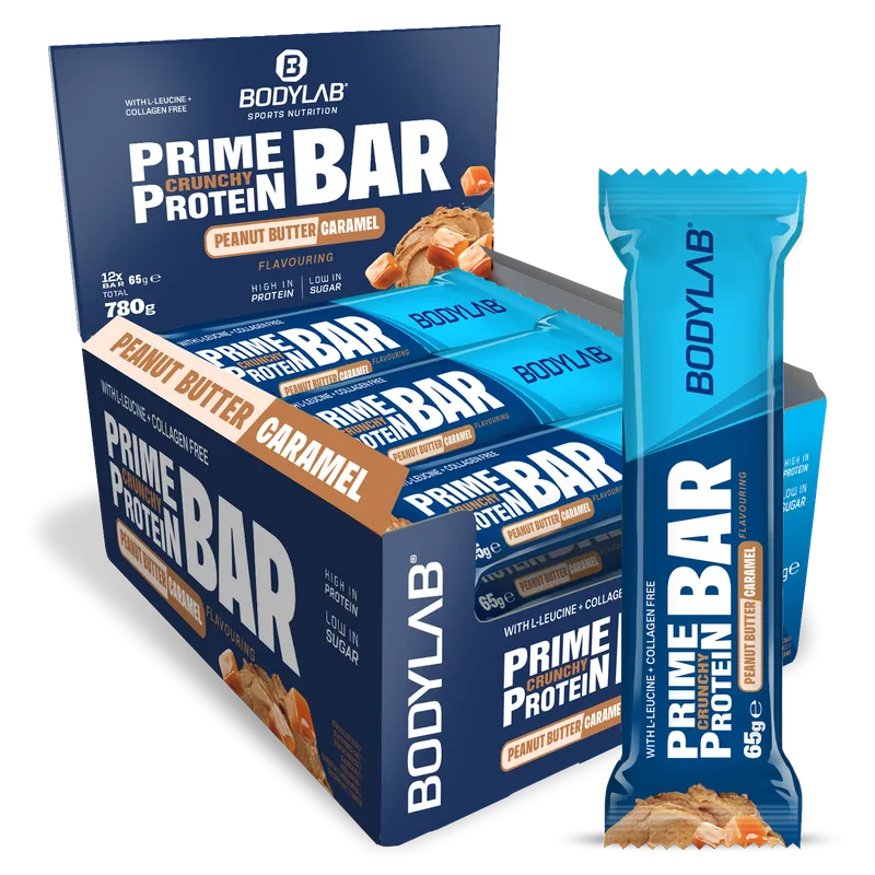 BODYLAB Prime Crunchy Protein Bar (12x65g-68g) Salted Caramel – 780 g