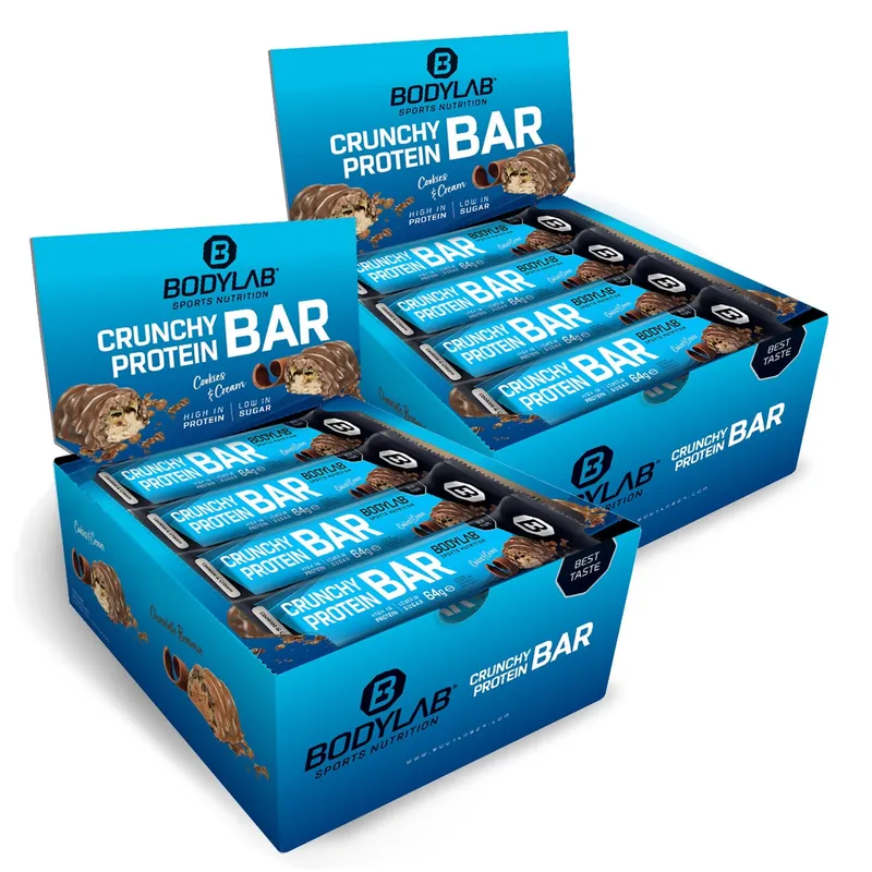 BODYLAB 2 x Crunchy Protein Bar (je 12x64g) – 768g