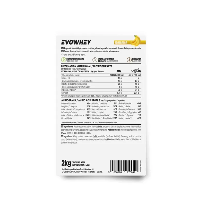 Evowhey protein - 2000 g - Banana Banana 2000 g