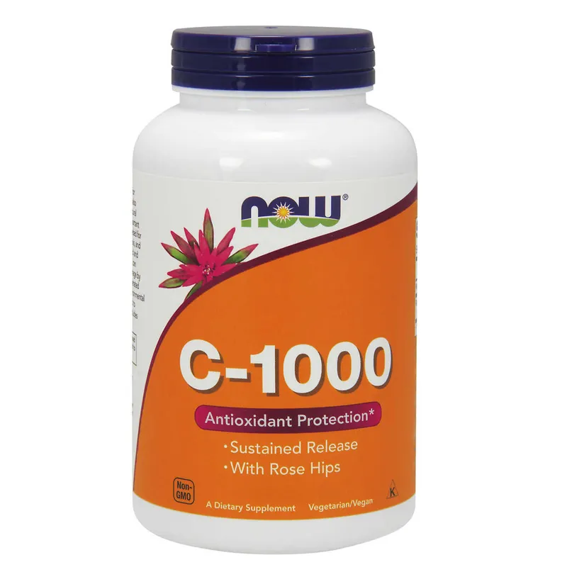 Now Foods VITAMIN C + ROSE HIP 1000mg/25mg – 100 g
