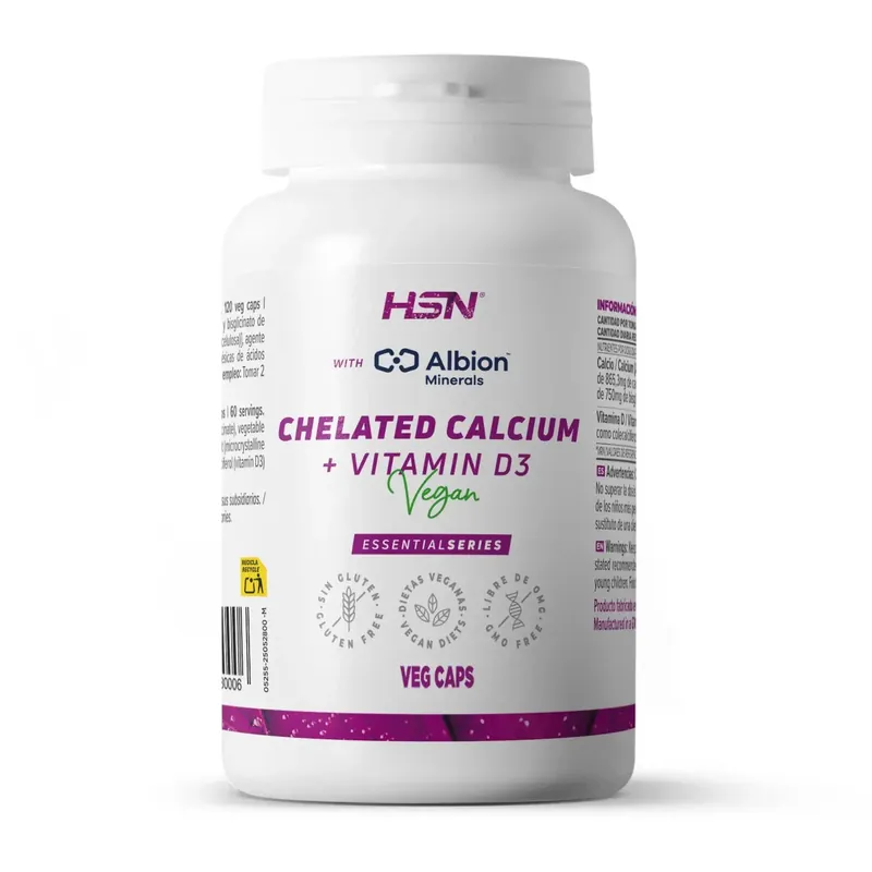 Albion® Minerals chelated calcium + vegan vitamin D3 (250 mg calcium/1000 IU)