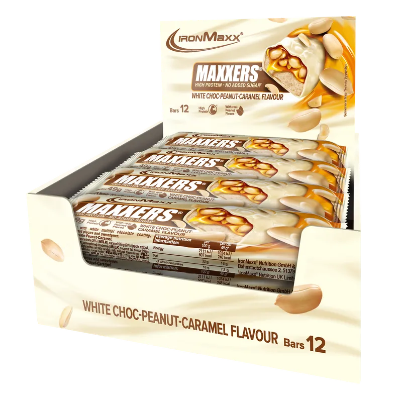 Maxxers (12x49g) - White Choc Peanut Caramel