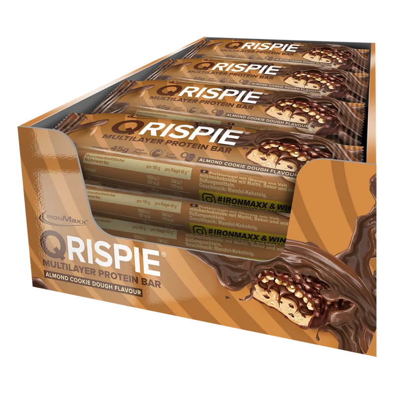Qrispie Protein Riegel (16x45g) - Almond Cookie Dough