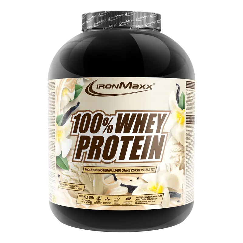 IronMaxx 100% Whey Protein (2350g) - Vanilla Ice Cream – 2350g