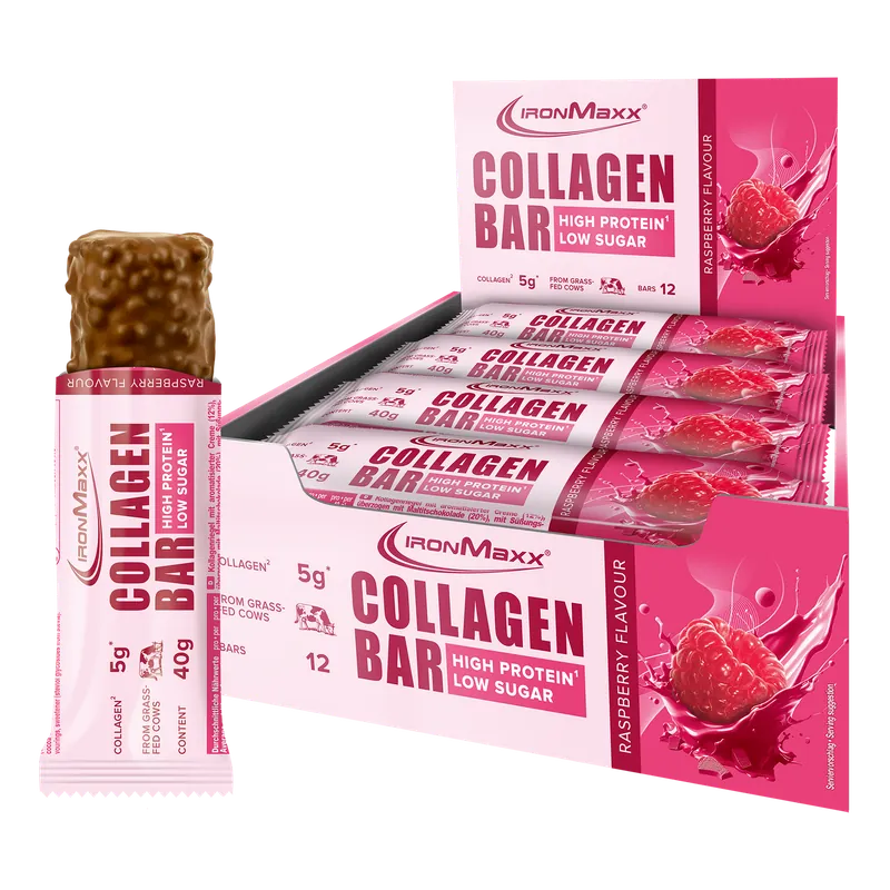 IronMaxx Collagen Bar (12x40g) - Raspberry – 12x40g
