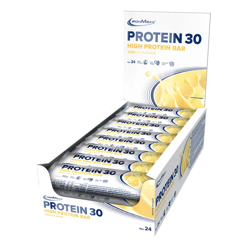 IronMaxx Protein 30 Protein Riegel (24x35g) - Vanille – 24x35g