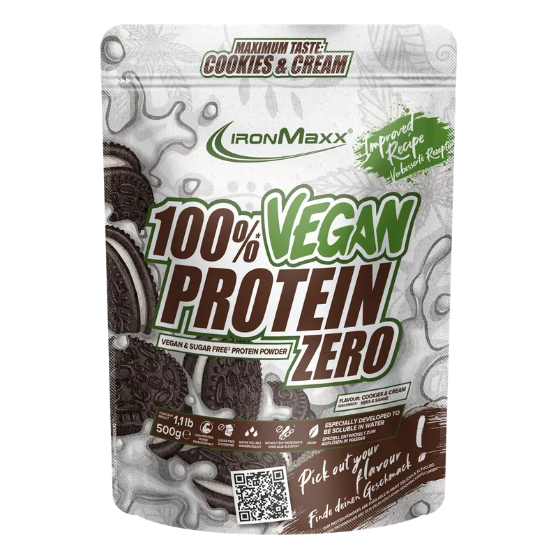 100% Vegan Protein Zero (500g) -  Cookies & Cream Cookies & Cream 500g