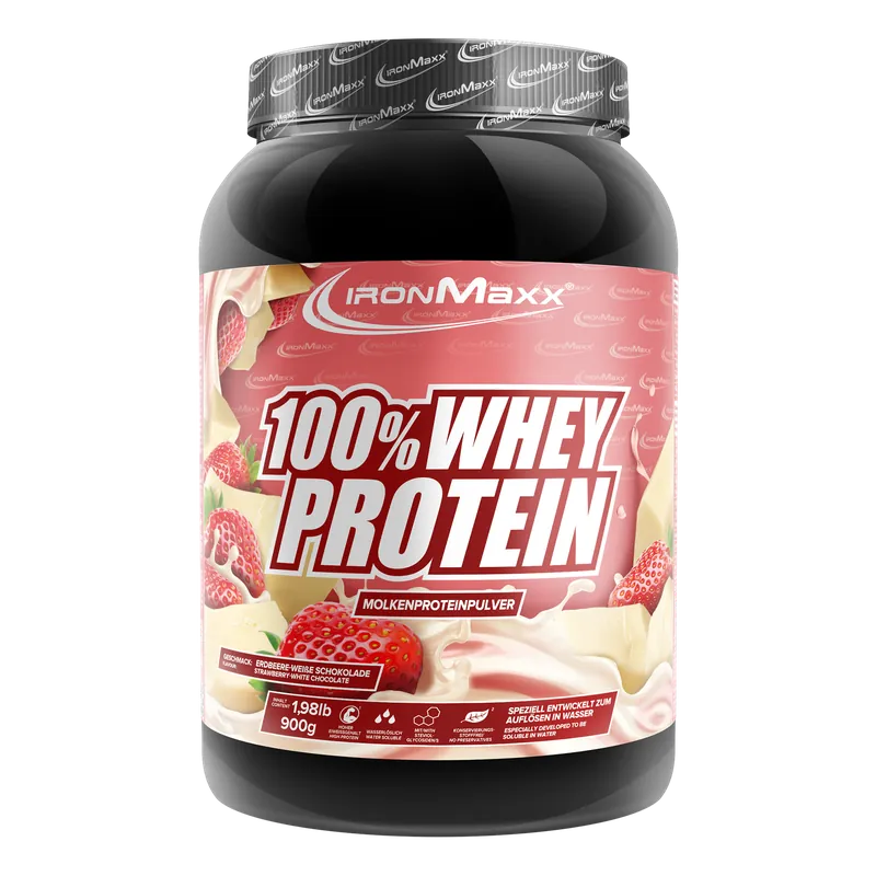 100% Whey Protein (900g) - Weiße Schokolade Erdbeere
