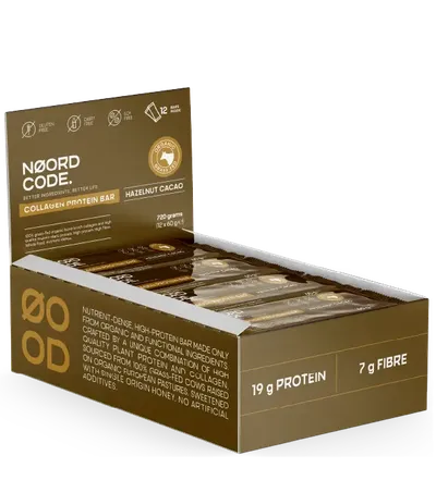 Organic Collagen Protein Bar Hazelnut Cacao