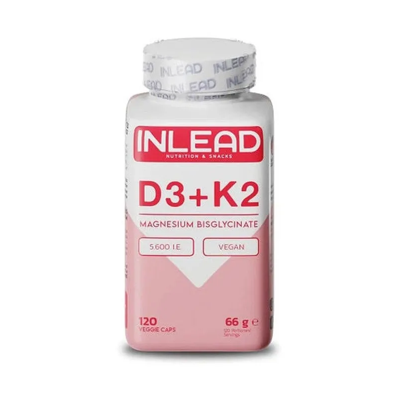Inlead Nutrition - Vitamin D3 + K2 + Magnesium 120 Kapseln