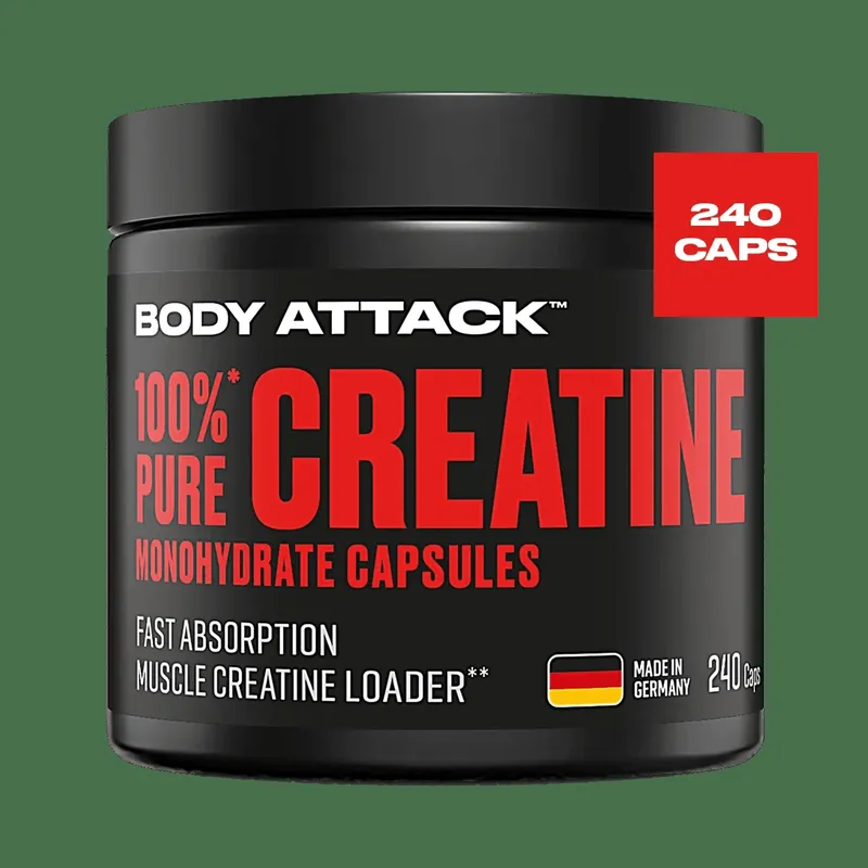 Body Attack | 100% pure Creatine 240 Kapseln