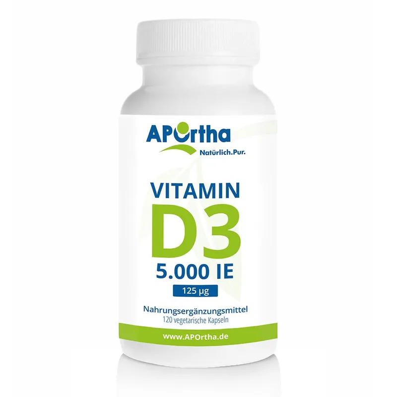 APOrtha Vitamin D3 5.000 I.E., 120 veg. Kapseln