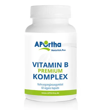 APOrtha Vitamin B Premium Komplex, 60 vegane Kapseln