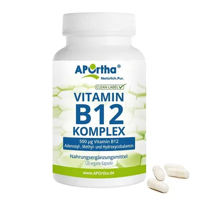 APOrtha Vitamin B12 Komplex 500µg, 120 vegane Kapseln