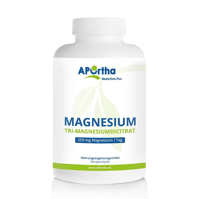 APOrtha Tri-Magnesiumdicitrat, 360 vegane Kapseln