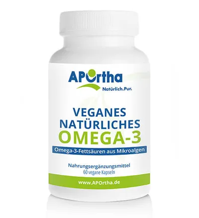 APOrtha Algenöl veganes Omega 3, 60 Kapseln