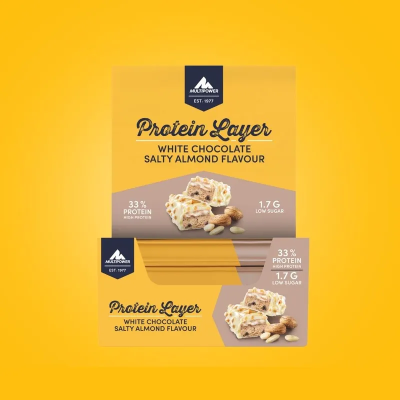 Protein Riegel Layer Weiße Schokolade & Salzmandel - 50g | High Protein