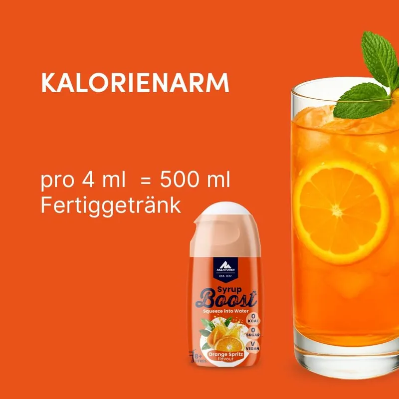 Orange Spritz Getränkesirup ohne Zucker | Syrup Boost Probierpaket (4x65ml)