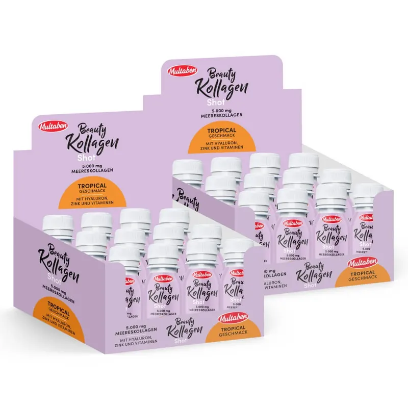 Monatskur Multaben Beauty Collagen Shot Tropical - Ideal für Haut, Haare & Nägel