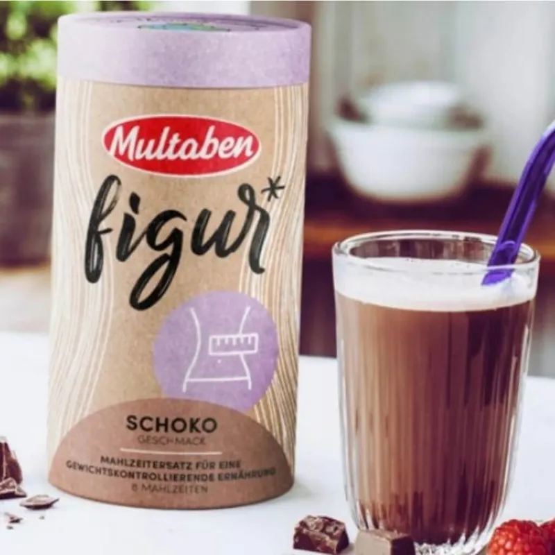 Multaben Figur Protein Shake Mahlzeitenersatz Schoko | 440g (Artikel mit verkürzter Haltbarkeit)