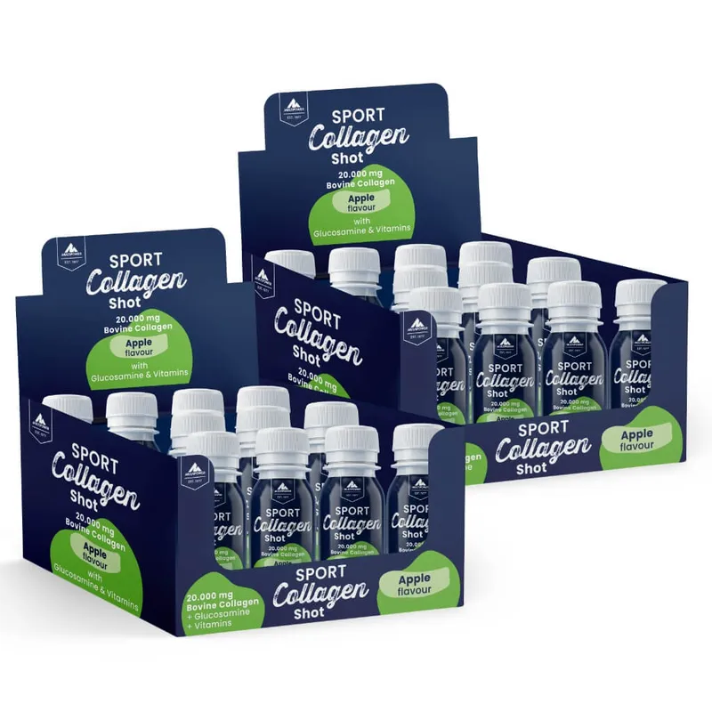 Monatskur Sport Collagen Shot (24x60ml Apfel) - Ideal für Gelenke, Knochen und Sehnen.
