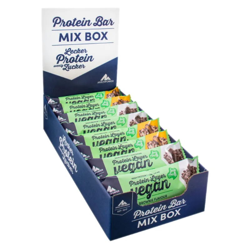 Multipower Vegan Layer Proteinriegel Mixbox (18x55g Proteinriegel)