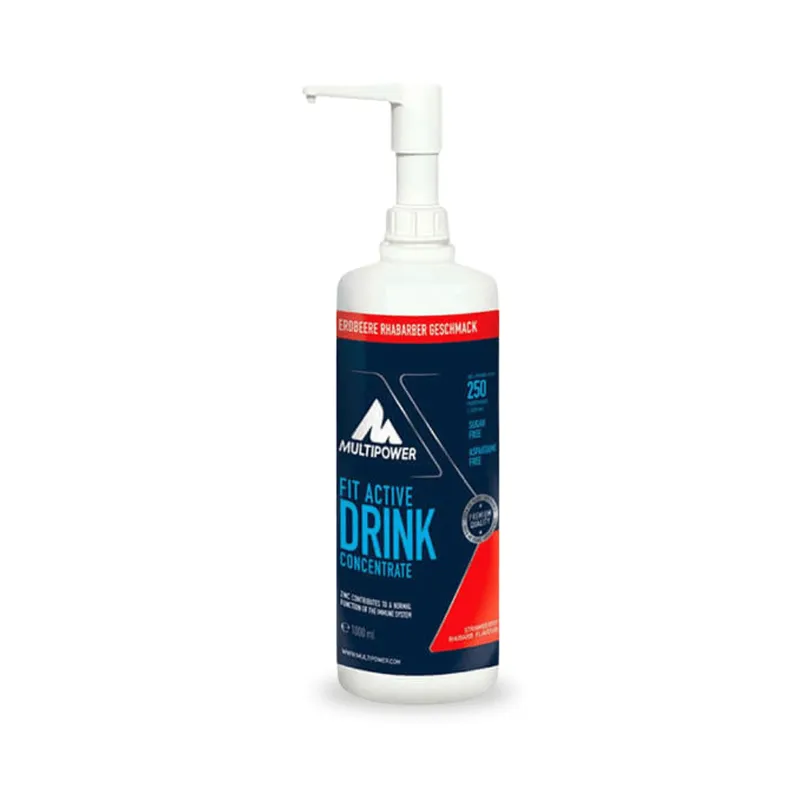 1 Liter Multipower Fit Active Erdbeer Rhabarber Getränkekonzentrat